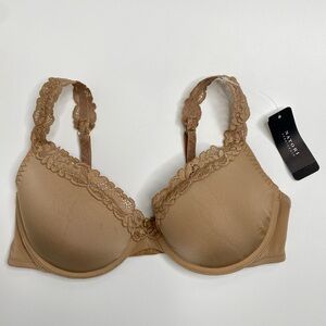 Natori Suntan Lace Trim Contour Molded Cup Underwire Bra Size 34C